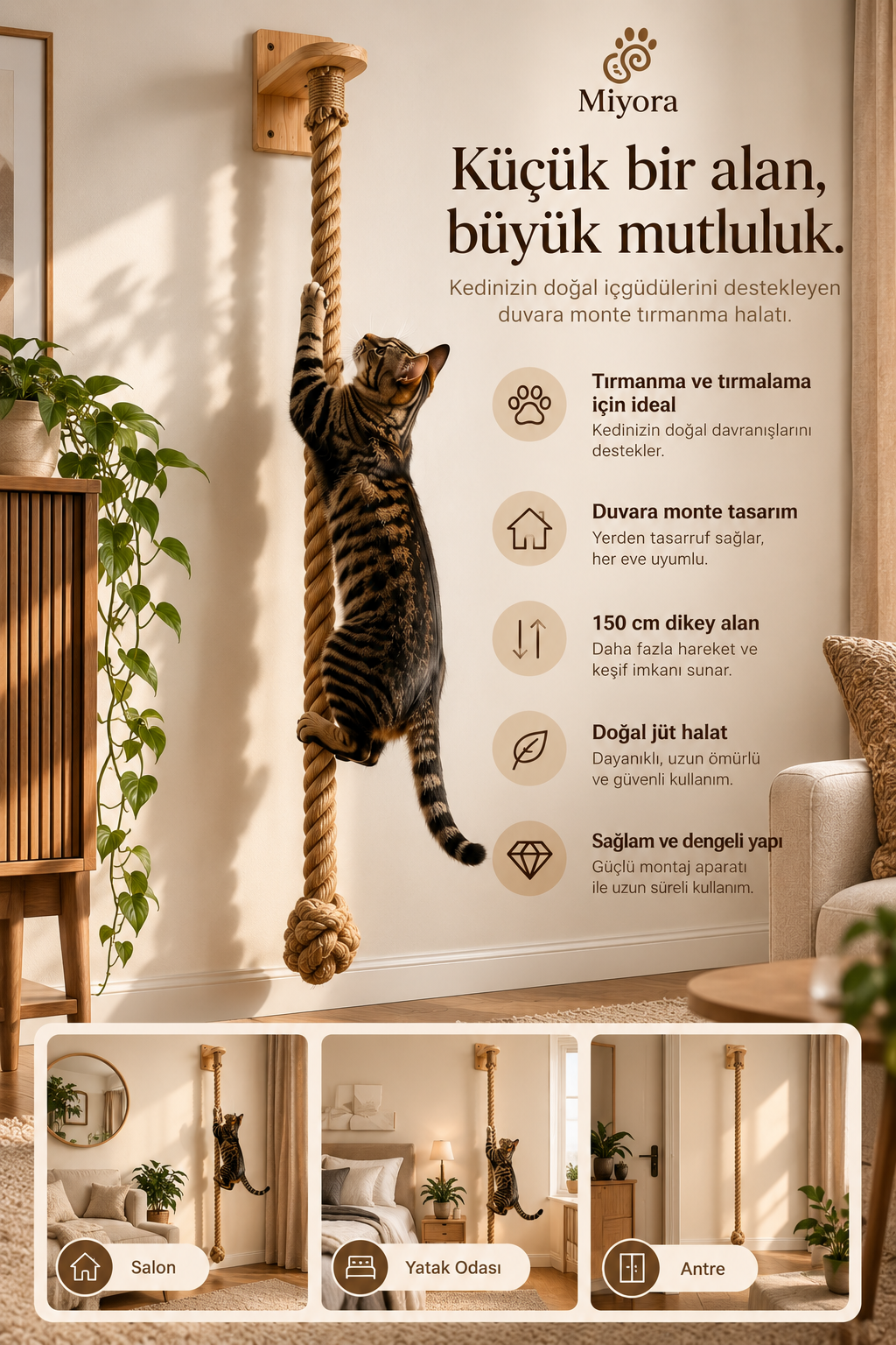 Miyora - Kedi tırmanma halatı